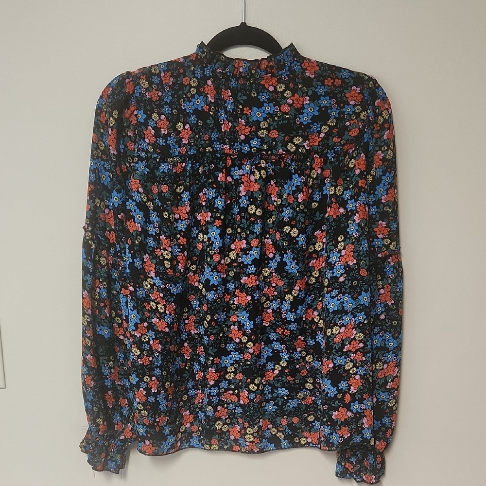 Floral Black Blouse